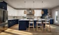 design and render 3d kitchen and dinning interior floor plan