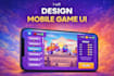 create high quality mobile game UI UX design