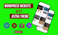install astra pro theme, demo import, responsive customize