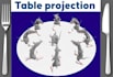 an immersive dinner table projection mapping