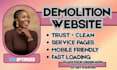 demolition website, construction company site, site clearing website