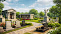 do 3d graveyard design, cementery, headstone, cemetery, burial ground design