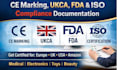 provide ce marking ukca fda and iso certification compliance documentation