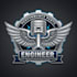 design a bold and mechanical piston logo