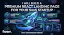 build a react landing page for saas startups