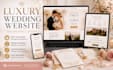 design a luxury squarespace wedding website with rsvp and registry