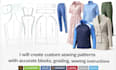 create custom sewing patterns with accurate blocks, grading, sewing instruction