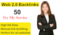 build 50 web 2 0 backlinks for top google ranking