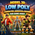 model 3d low poly character, animation  and rigging for game asset