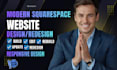 build modern squarespace website design, redesign, rebuild squarespace website