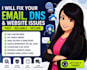 fix dns, hosting, SSL, email, spf, dkim and dmarc issues