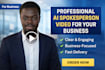 create a professional spokesperson video