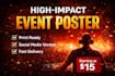 design bold event, club and concert flyer