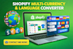 do shopify store multiligual translation website  currency language converter
