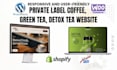 create private label coffee website, green tea, detox tea woocommerce store