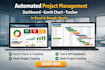 create automated project management dashboard, pmo gantt chart, excel tracker