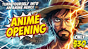 create a custom anime opening scene in one piece style