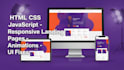 design HTML CSS javascript website landing page animation UI fixes frontend blog