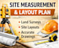 do professional construction site measurement and layout plan