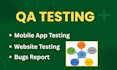 do website and app testing with details bug report