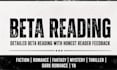 beta read your romance novel, fantasy beta reading, alpha reading, proofreading