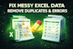 clean and fix messy excel data fast