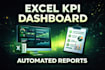 create an automated excel KPI dashboard