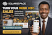 set up a squarespace food website with menu, ordering and reservations