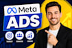 setup and manage facebook ads advertising marketing campaign, meta ads campaign