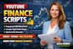 youtube scriptwriting, video script, finance scriptwriting, social media script