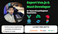 build a full stack web application using vue nuxt