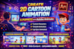 create stunning 2d cartoon animation videos and puppet using adobe animate