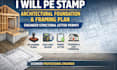 stamp architectural foundation framing plan engineer structural letter permit