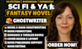 be your sci fi or fantasy novel ghostwriter and ghost book writer