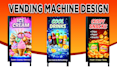 do unique vending machine design, vending machine wrap, any vending machine