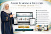 develop educational arabic learning website kids tutoring portal course store