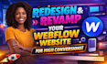 webflow redesign, revamp webflow website, reesign webflow website, do webflow