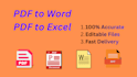 convert PDF to editable word or excel