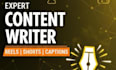 write social media captions and short video scripts