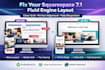 redesign your squarespace website and fix fluid engine layout and grid issues