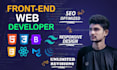 build a custom static responsive website as your front end developer