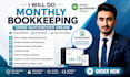 do monthly bookeeping using quickbooks online