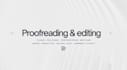 proofread and edit your text