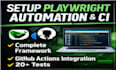 setup a professional playwright automation framework with ci