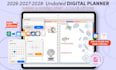 create a digital planner for ipad, goodnotes, google, and apple calendars