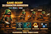 create game ready 2d character animation using rive and spine