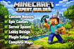 do minecraft house, maps, plugin, mods, castles, lobby, spawn and server setup