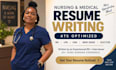 write or edit nursing, medical, doctor, rn, lpn, cna and healthcare resume or CV