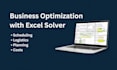 solve business optimization problems using excel solver and linear programming