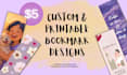 design aesthetic printable and custom bookmarks